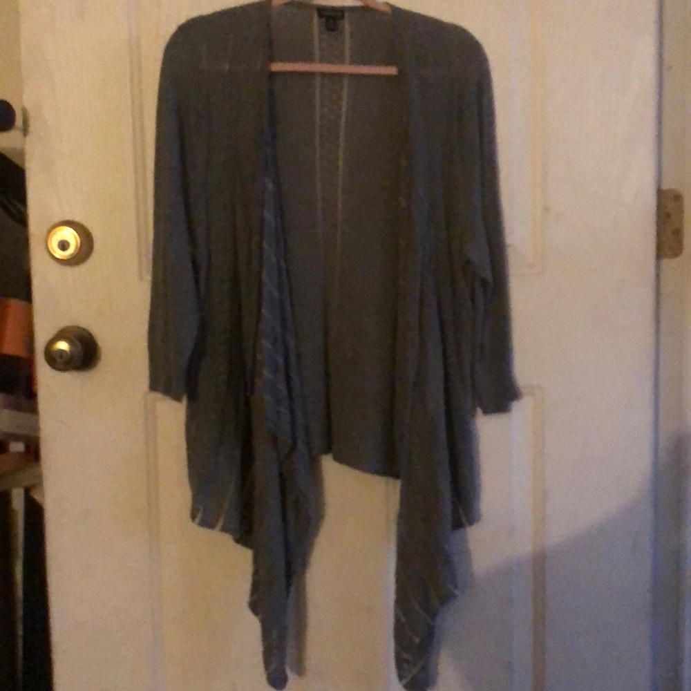 Grey cardigan sweater